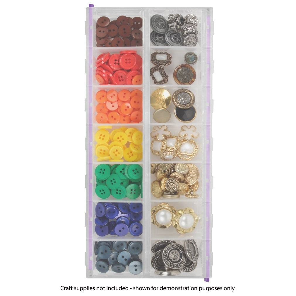 CRAFT MATES Bead Organizer, 14 Locking Compartments, 14 compartments