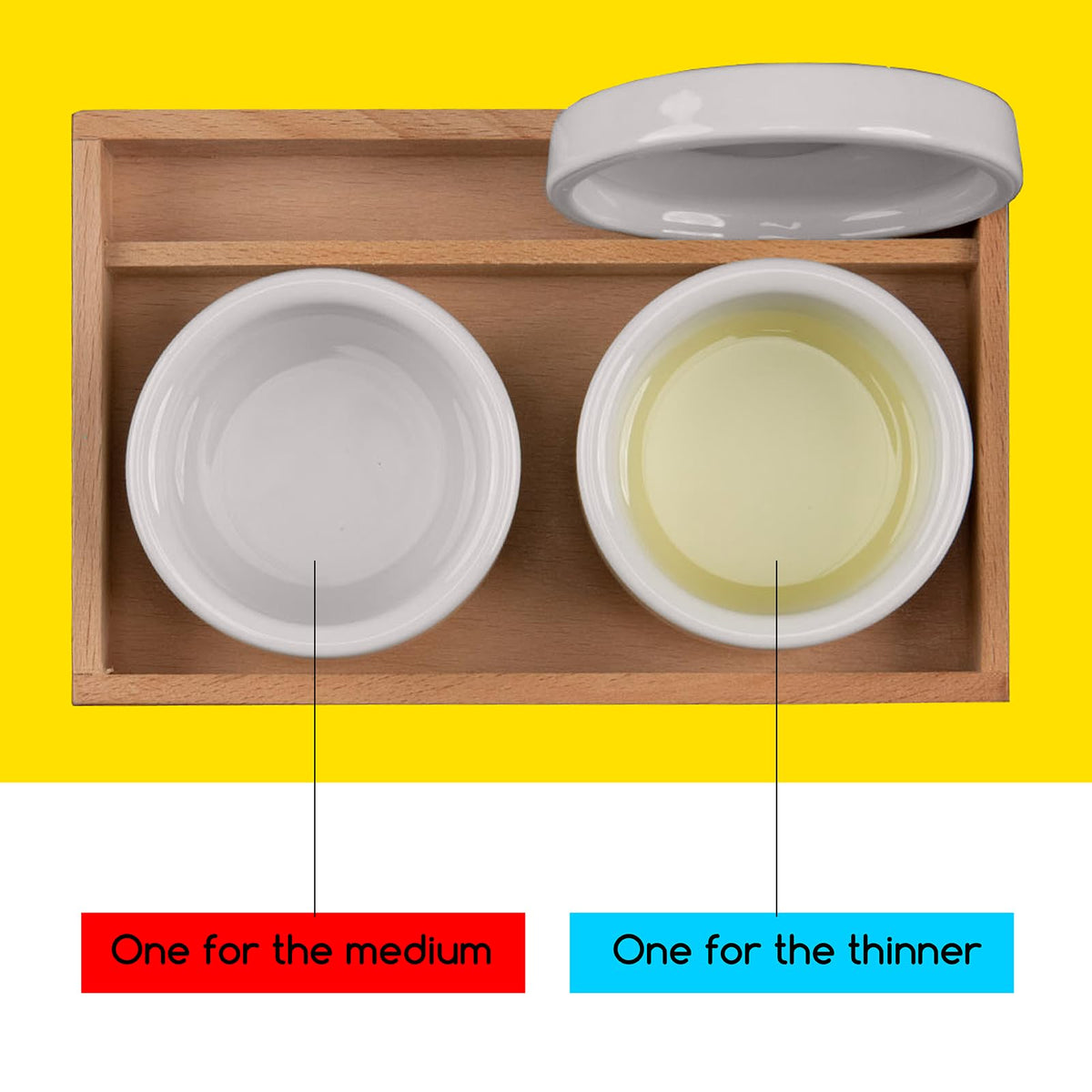 MEEDEN Porcelain Palette Cups, 2-Pack