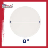 U.S. Art Supply Round Stretched Canvas, 8 in, 6-Pack