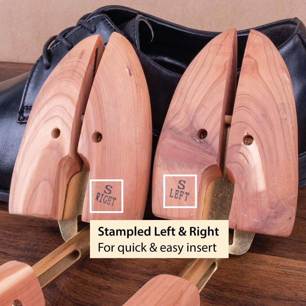 FootFitter Men's Compact Adjustable Split-Toe Cedar Shoe Trees product photo 5