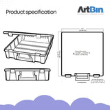 ArtBin Super Satchel Slim, 1 Compartment, Translucent Mint, Mint