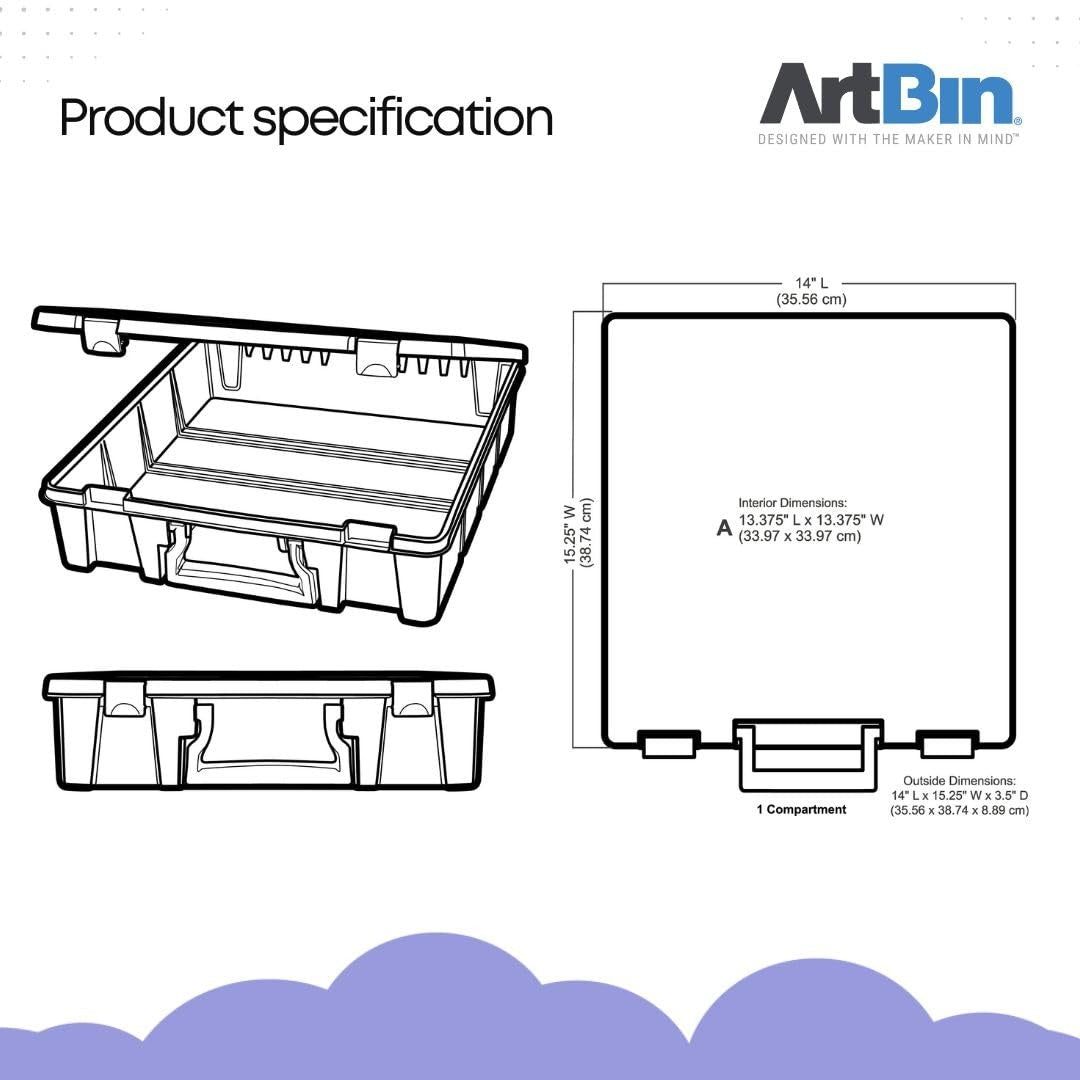 ArtBin Super Satchel Slim, 1 Compartment, Translucent Mint, Mint