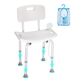 Shower Chair, Height-Adaptable Bath Seat, Non-Slip Bathroom Stool for Shower or Bathtub, Ideal for Seniors, Disabled, and Individuals with Limited Mobility, Supports up to 350 Lbs