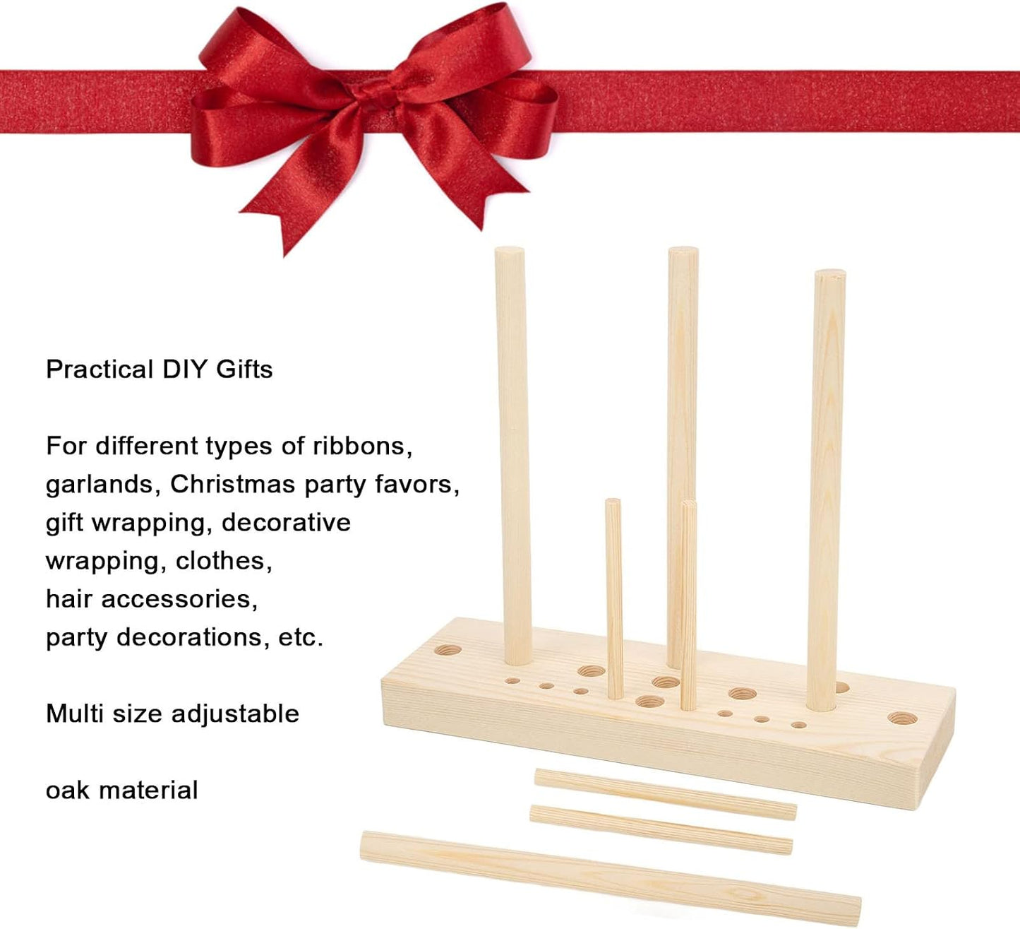 Bow Maker Tool, Bow Making Kit for Ribbon for Wreaths, Wreath Making Supplies with Wooden Board Sticks for Making Bows Crafts Party Decorations