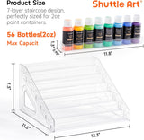 Acrylic Paint Organizer, 7 Layers Clear Storage Rack, Snap on Organizer for Acrylic Paint, Oil Paints, Nail Polish and Craft Supplies