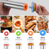 Rolling Pin with Adjustable Thickness Rings for Baking,Stainless Steel Dough Roller,Baking Supplies for Cookie Fondant Pizza Cake Pasta
