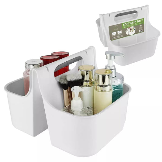 J&V TEXTILES Portable Shower Caddy, room Organizer Basket, Perfect Size for Dorm/College, Plastic  Tote, Dries Quickly with Drainage Holes