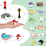 123 Pcs Fairy Garden Accessories Outdoor, Miniature Figurines, Decorations, Kit for Terrarium Supplies DIY Craft Decor