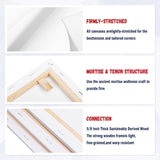 HANSILK Stretched Canvas, 12x16 in, 4-Pack