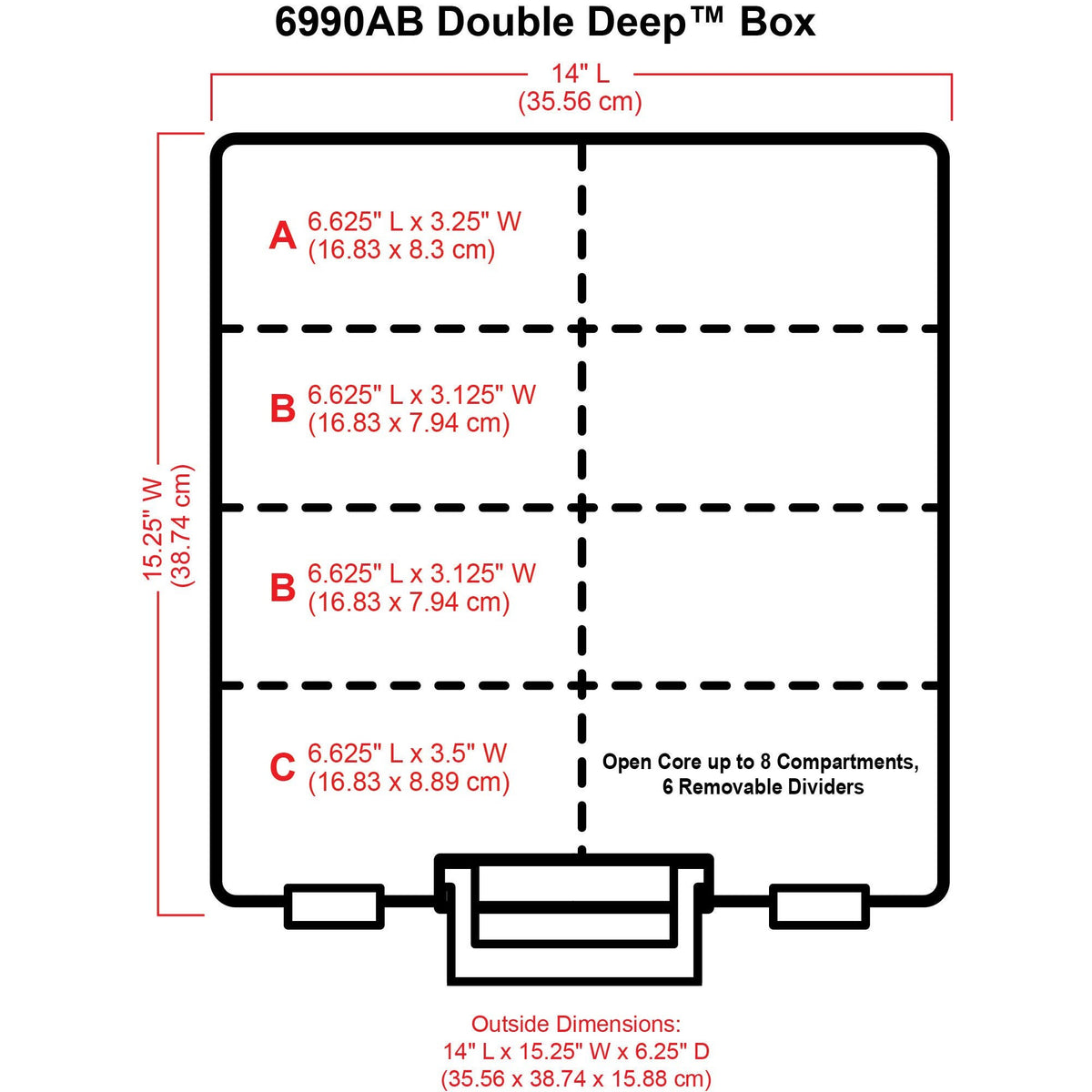 ArtBin 6990ZZ Super Satchel Double Deep, 3-Pack, Clear and Gold, 3 cases