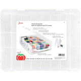 Dritz Double-Sided Thread Box, 48 Compartments, Clear, Clear