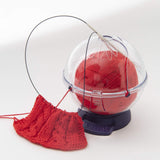 Prym Yarnit Travel Yarn Holder, Clear and Purple, Clear / purple