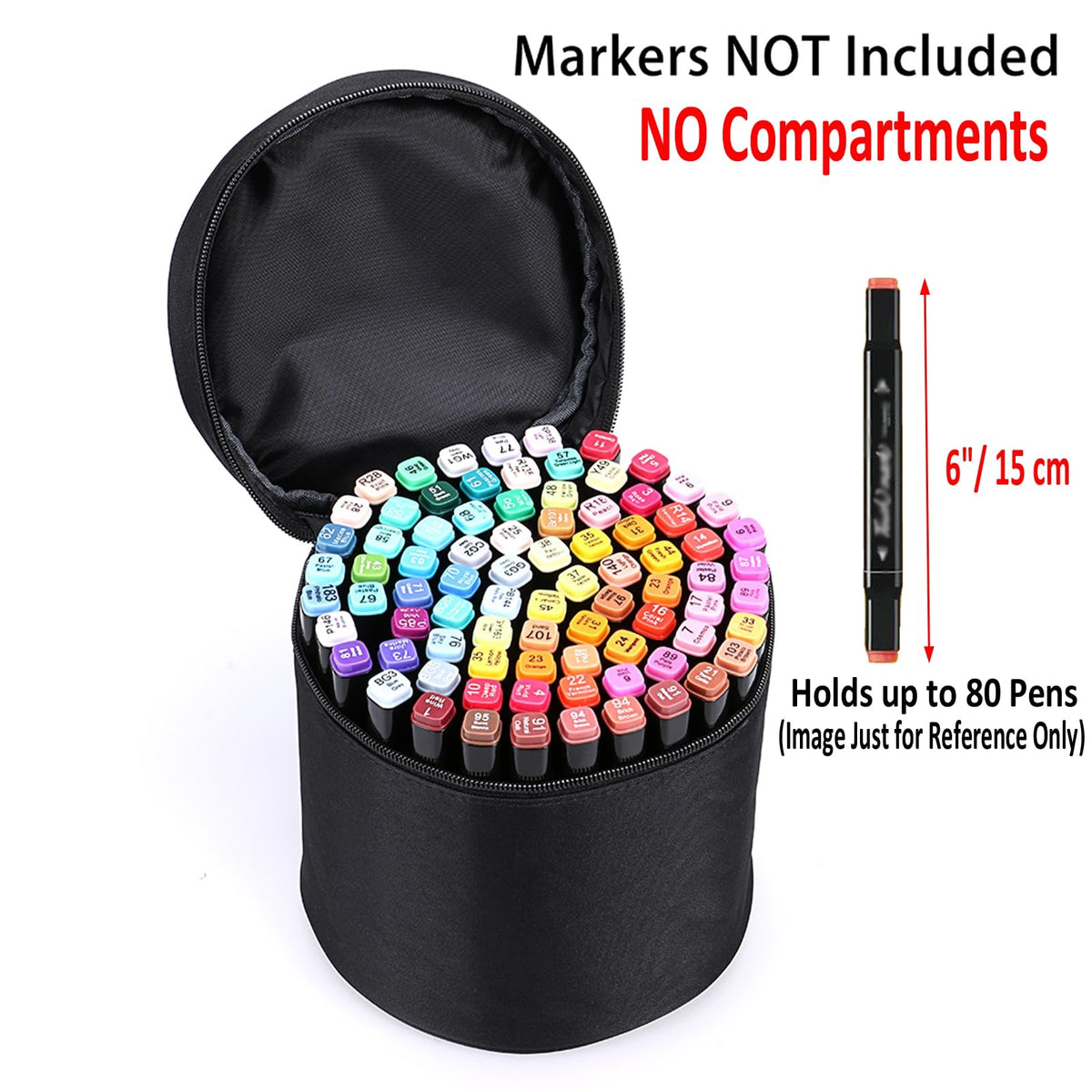 BTSKY Canvas Marker Case, Holds 80 Markers, Holds 80