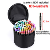 BTSKY Canvas Marker Case, Holds 80 Markers, Holds 80