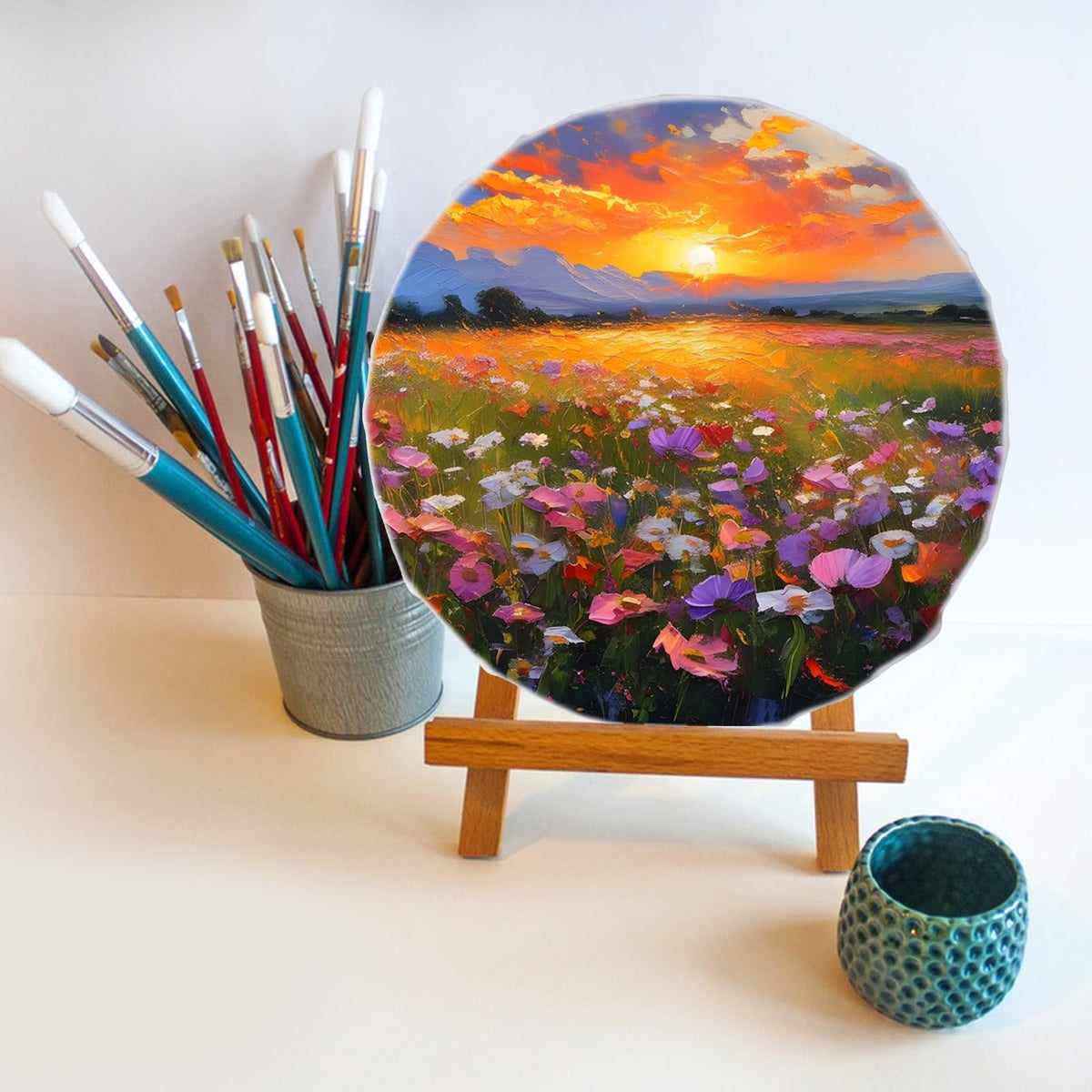 LOPYXBR Round Canvas Boards, 8 in, 10-Pack