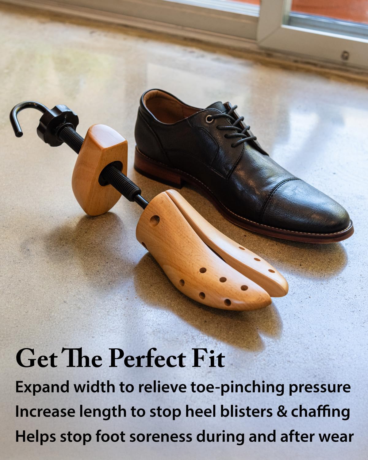 FootFitter Professional 2-Way Shoe Stretcher, Length and Width product photo 2