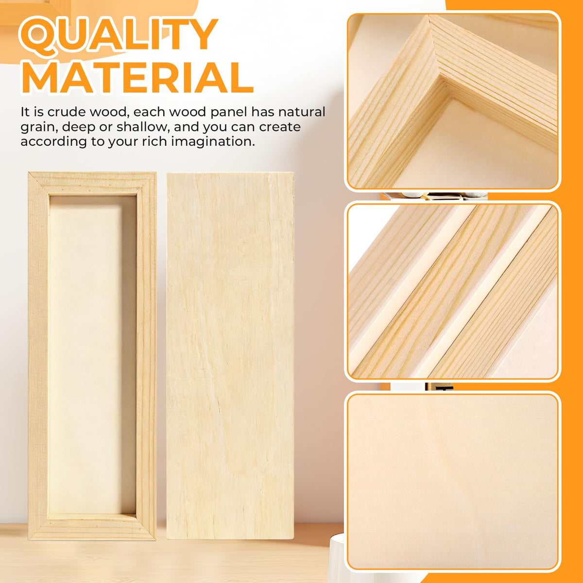 FSWCCK Wood Panel Boards, 4x12 in, 5-Pack