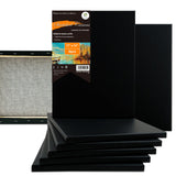 CONDA Black Stretched Canvas, 11x14 in, 8-Pack