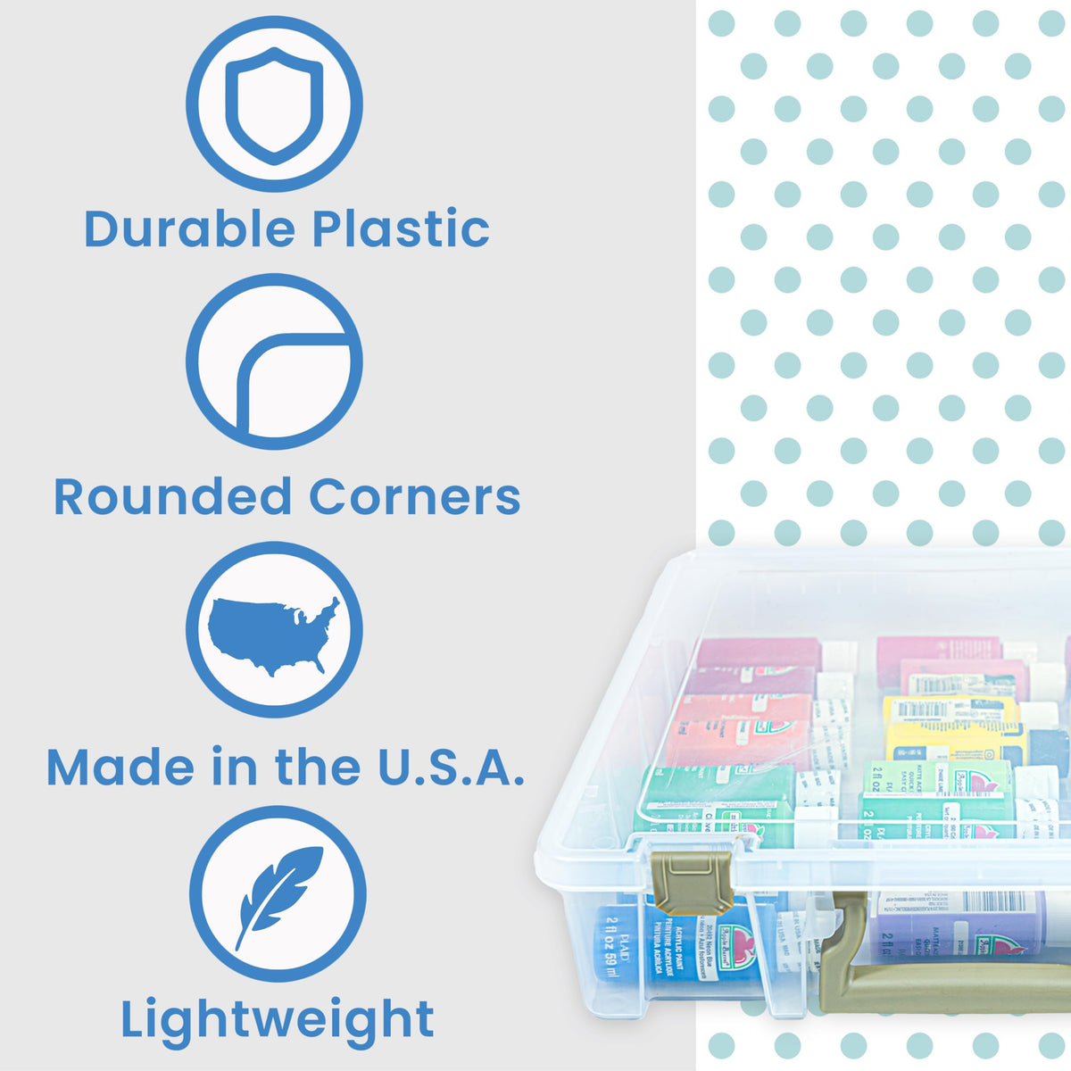 ArtBin Super Satchel, 1 Compartment, 15.25 x 14 x 3.5 Inches, Clear