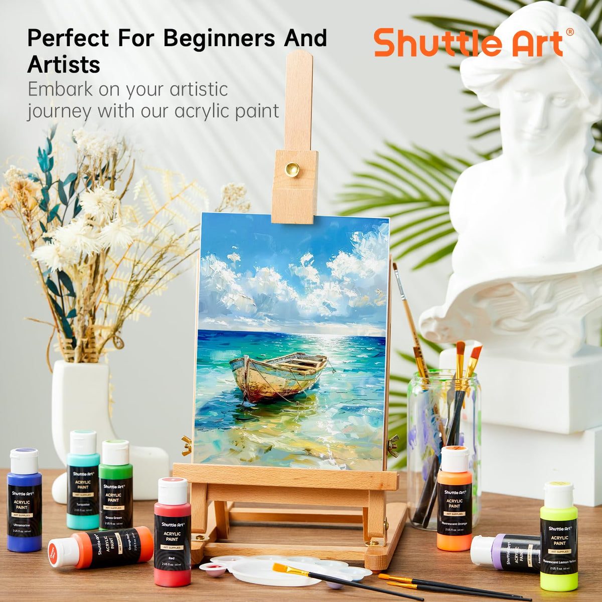Shuttle Art Acrylic Paint Set – 2 oz Bottles