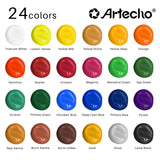 Artecho Acrylic Paint Set, 24 x 2 oz