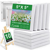 ESRICH Mini Stretched Canvas, 4x4 in, 12-Pack
