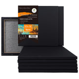 CONDA Black Stretched Canvas, 11x14 in, 8-Pack