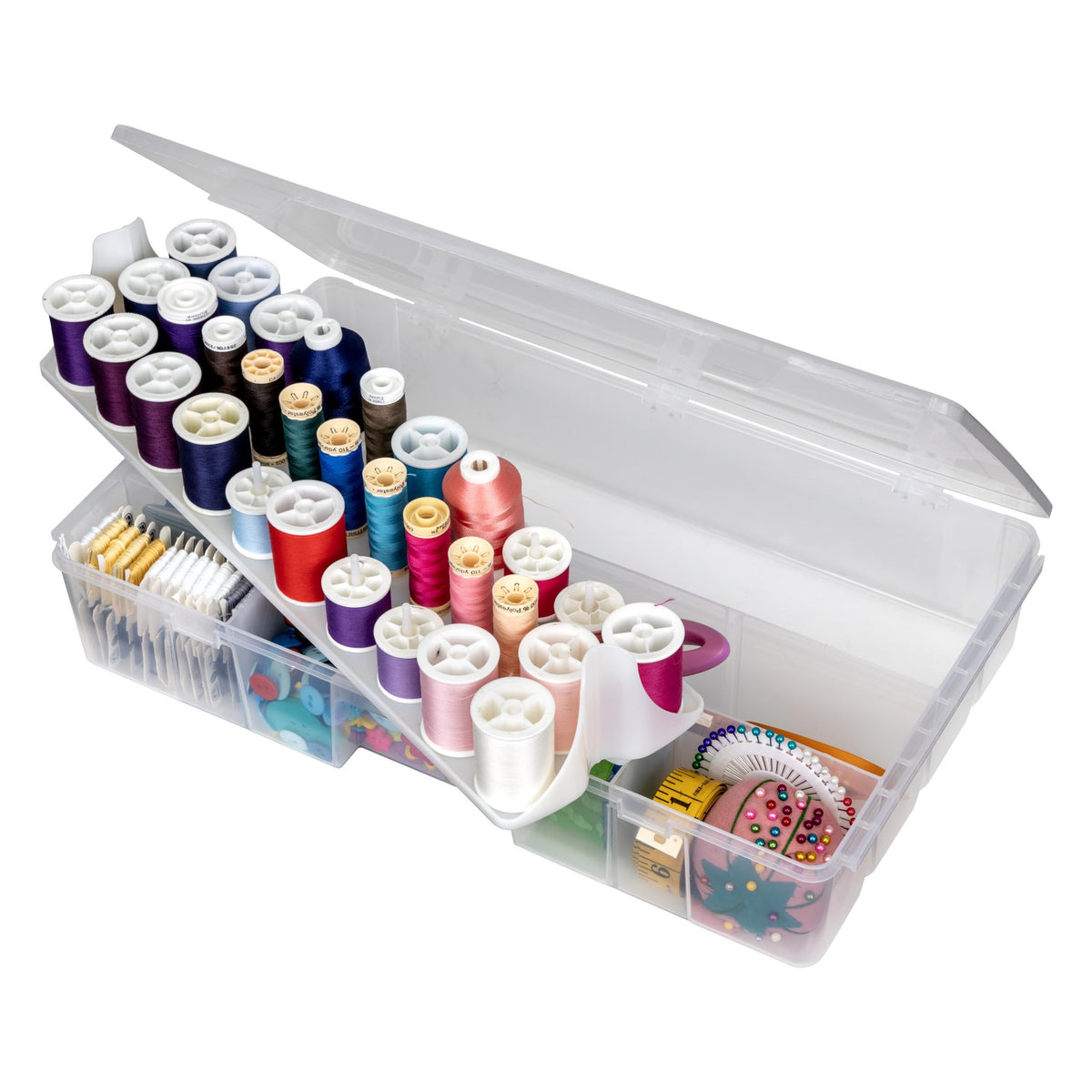 ArtBin Sew-lutions Bobbin and Supply Box, Clear, Clear