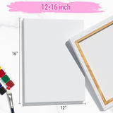 HANSILK Stretched Canvas, 12x16 in, 4-Pack