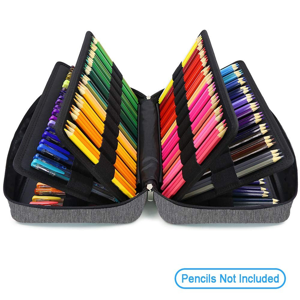 YOUSHARES 300-Slot Colored Pencil Case, 4 Layers, 300 slots