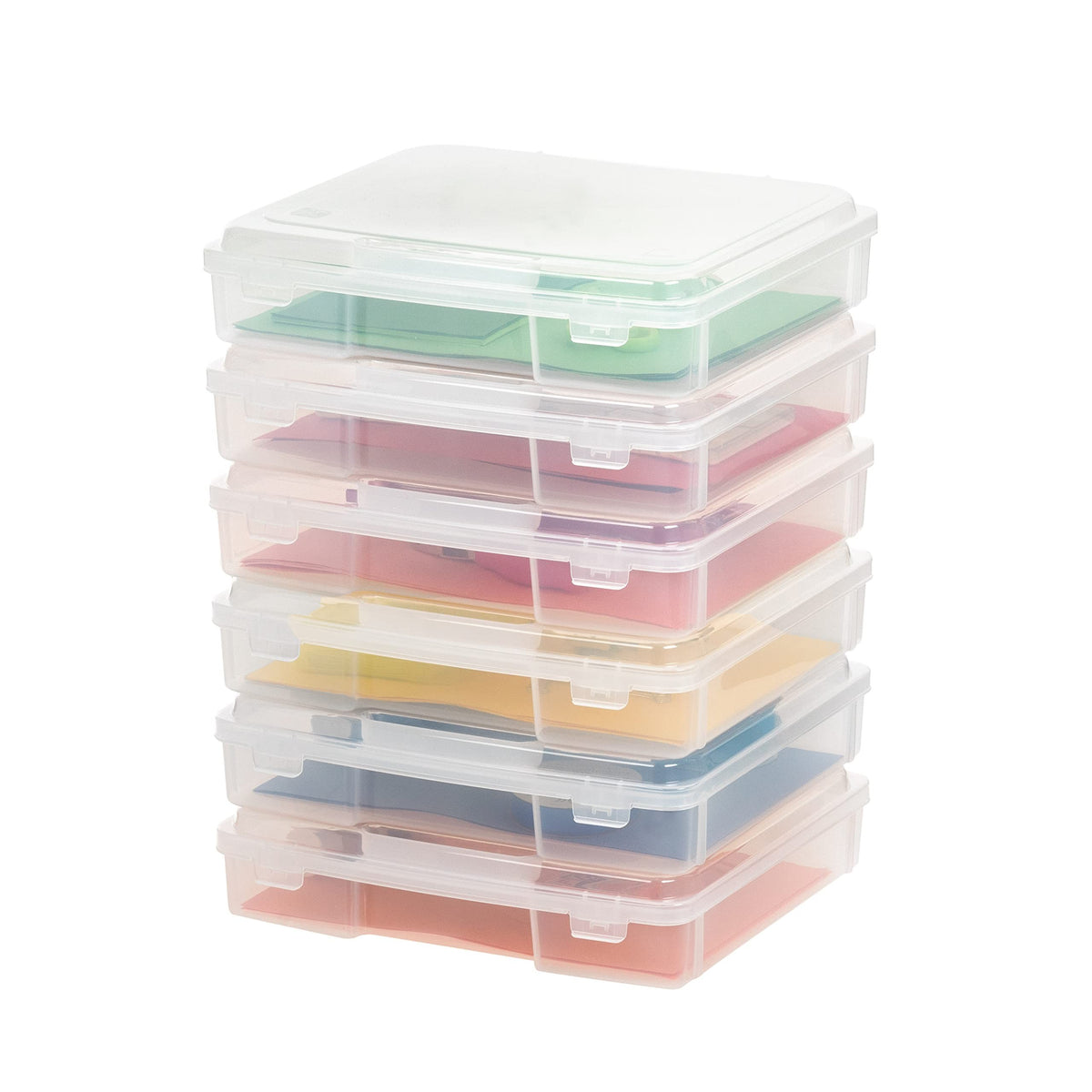 IRIS USA Thick Hobby Case, 6-Pack, Clear, 6 cases