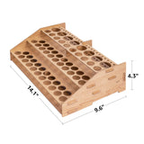 Amazon Basics Craft Paint and Brush Rack, Light Brown, Light brown