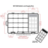 ArtBin Sew-lutions Bobbin and Supply Box, Clear, Clear