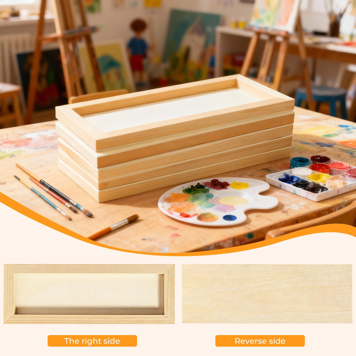 FSWCCK Wood Panel Boards, 4x12 in, 5-Pack