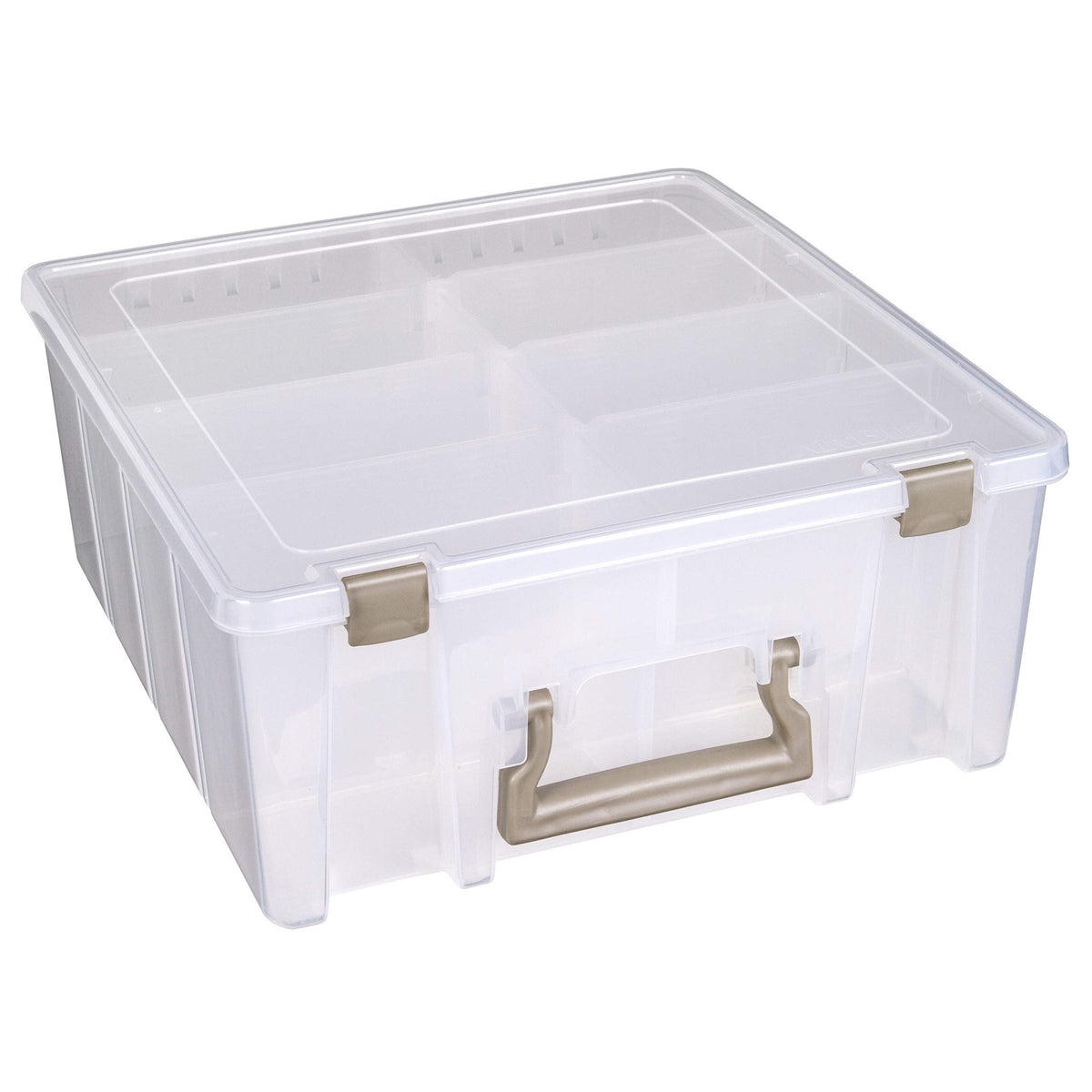 ArtBin 6990ZZ Super Satchel Double Deep, 3-Pack, Clear and Gold, 3 cases