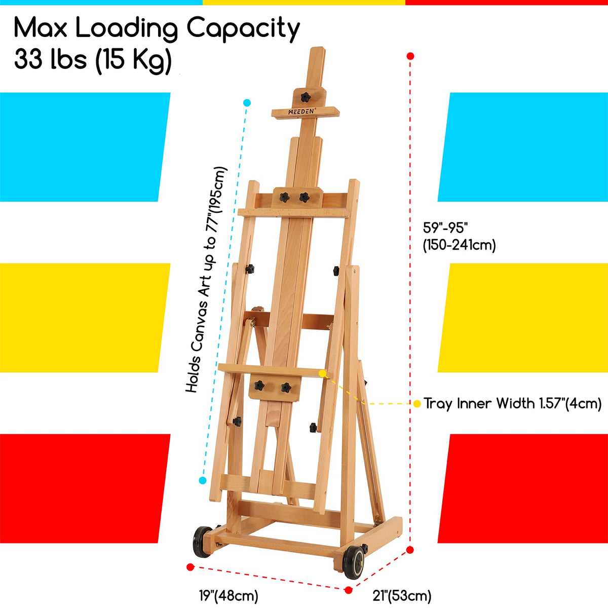 MEEDEN H-Frame Studio Easel