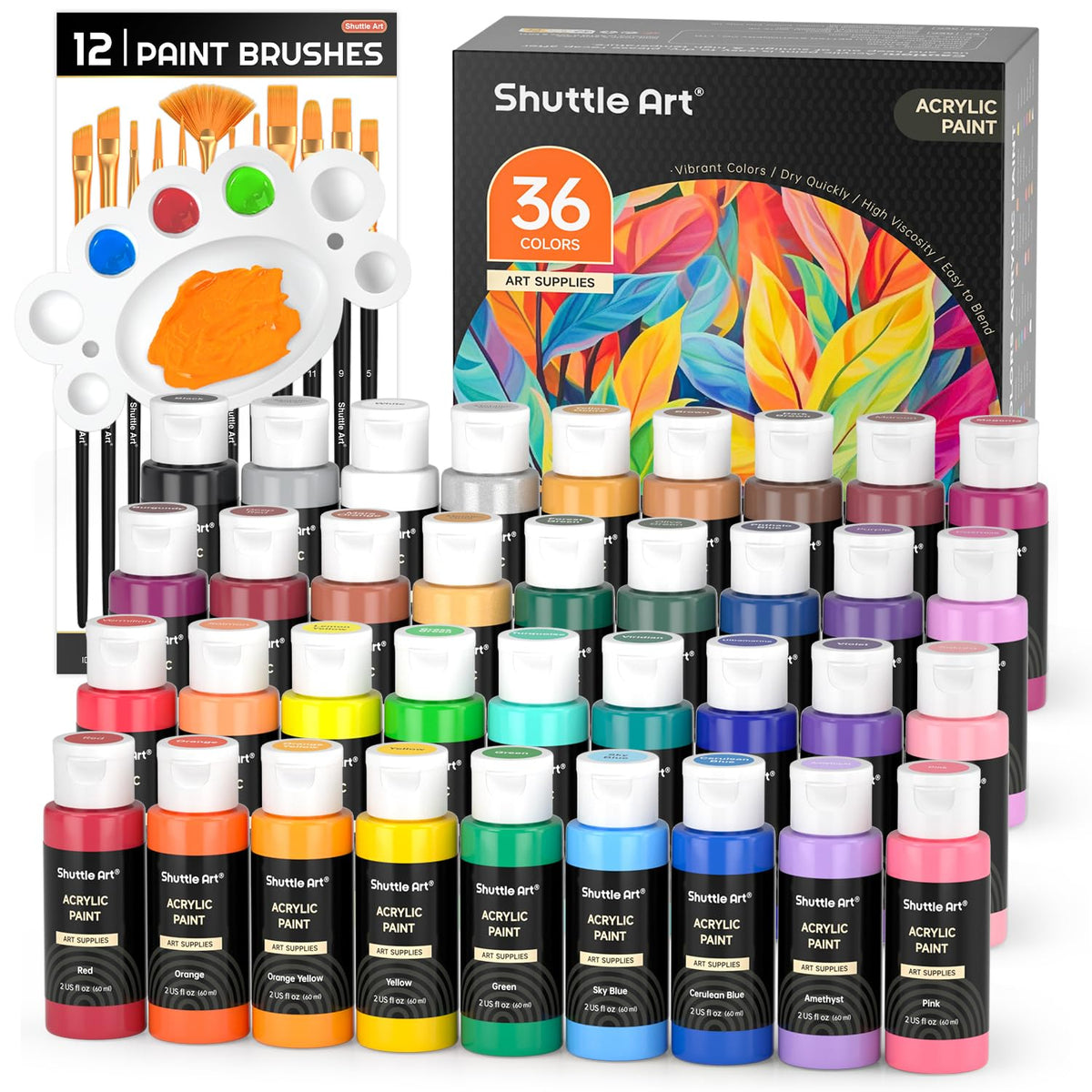 Shuttle Art Acrylic Paint Set – 2 oz Bottles