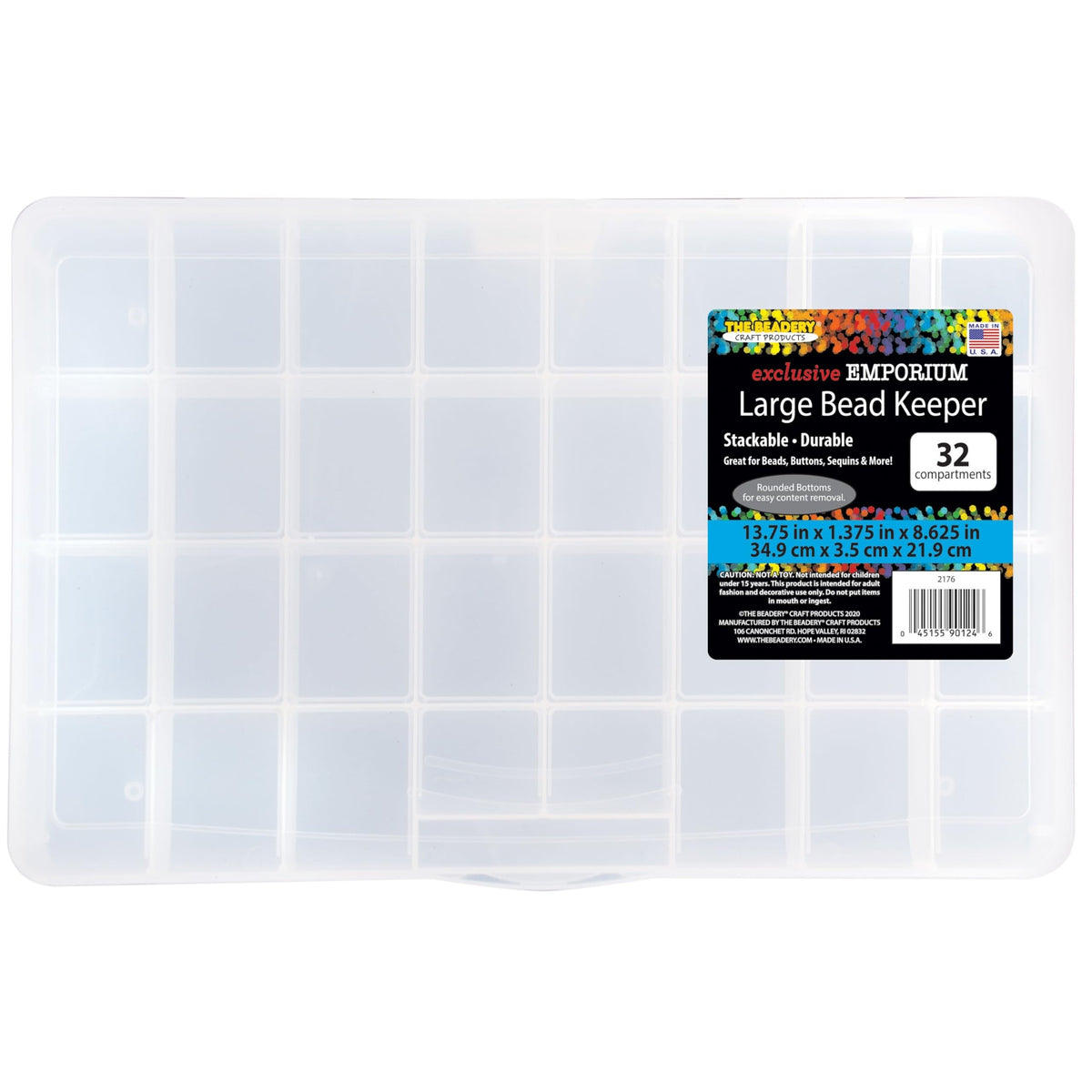 The Beadery Large Bead Keeper, 32 Compartments, Model 2176, 32 compartments