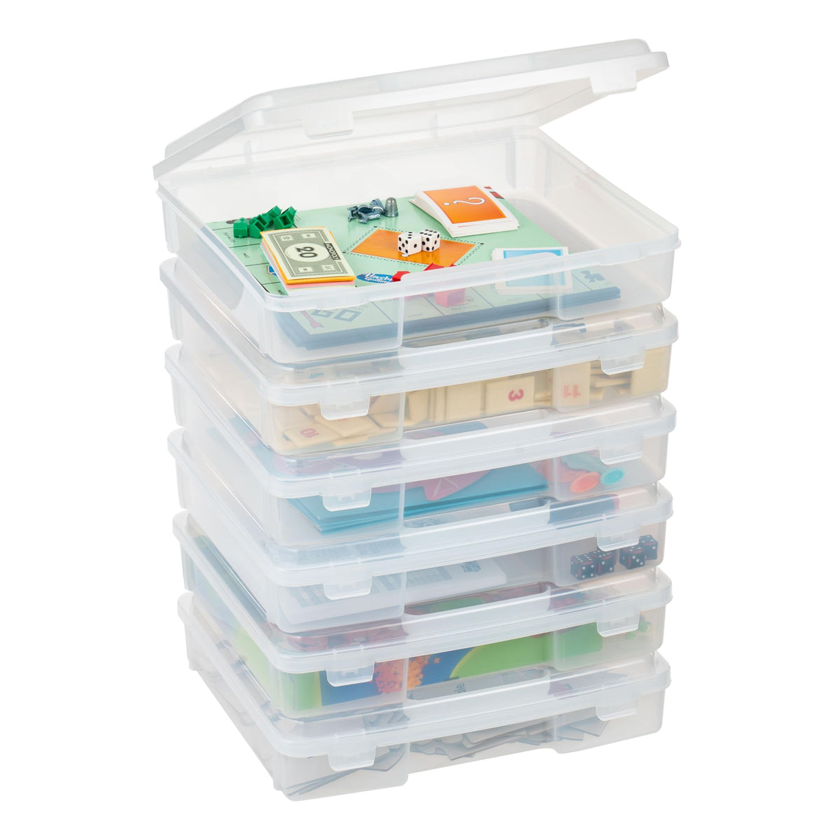 IRIS USA Thick Hobby Case, 6-Pack, Clear, 6 cases