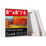 ESRICH Mini Stretched Canvas, 4x4 in, 12-Pack