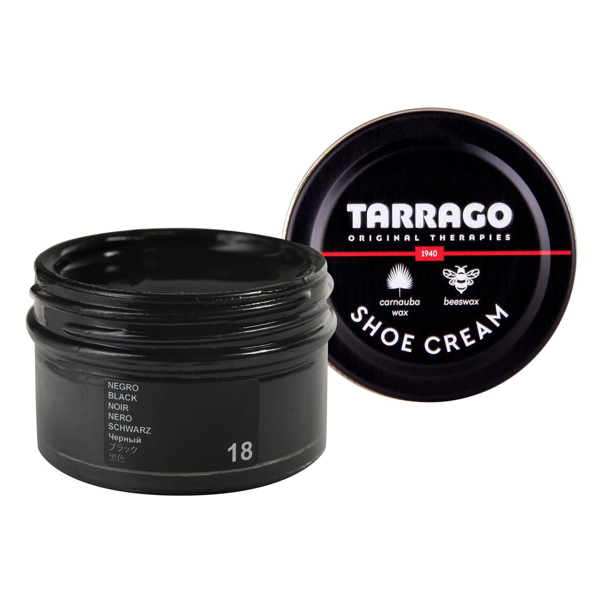 Tarrago Shoe Cream Leather Polish, 1.7 oz, Black #18 product photo 1