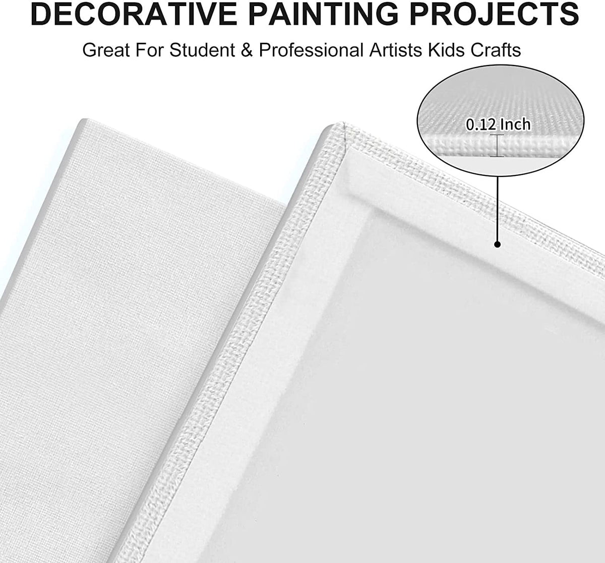 Artkey Canvas Panels, 4x12 in, 12-Pack