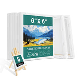 ESRICH Mini Stretched Canvas, 4x4 in, 12-Pack
