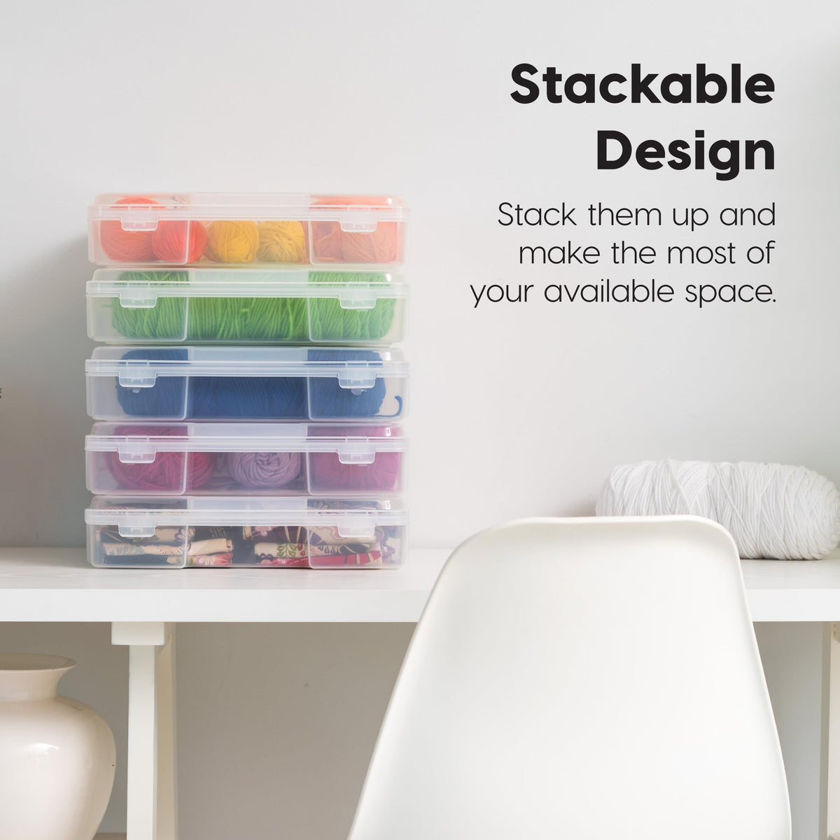 IRIS USA Thick Hobby Case, 6-Pack, Clear, 6 cases
