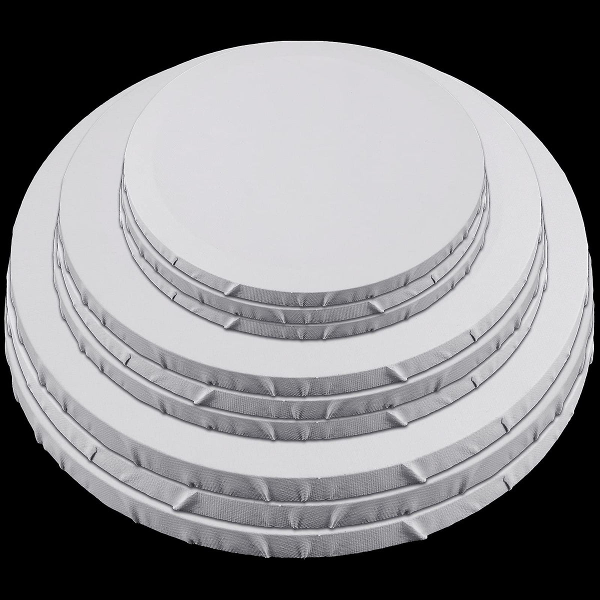 ZEONHAK Round Stretched Canvas 8/10/12 in, 9-Pack