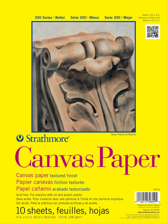 Strathmore 300 Series Canvas Paper Pad, 9x12 in