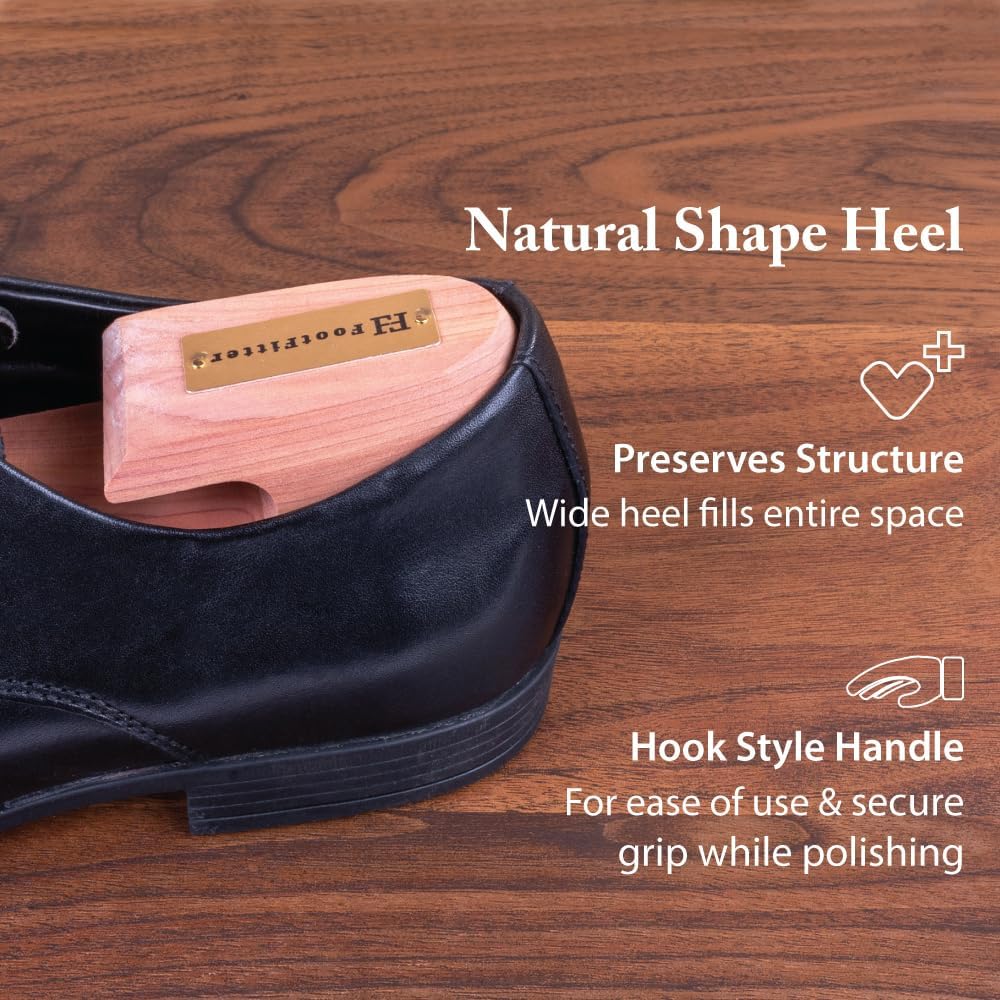 FootFitter Cedar Shoe Trees, Split Toe Wide Heel product photo 3