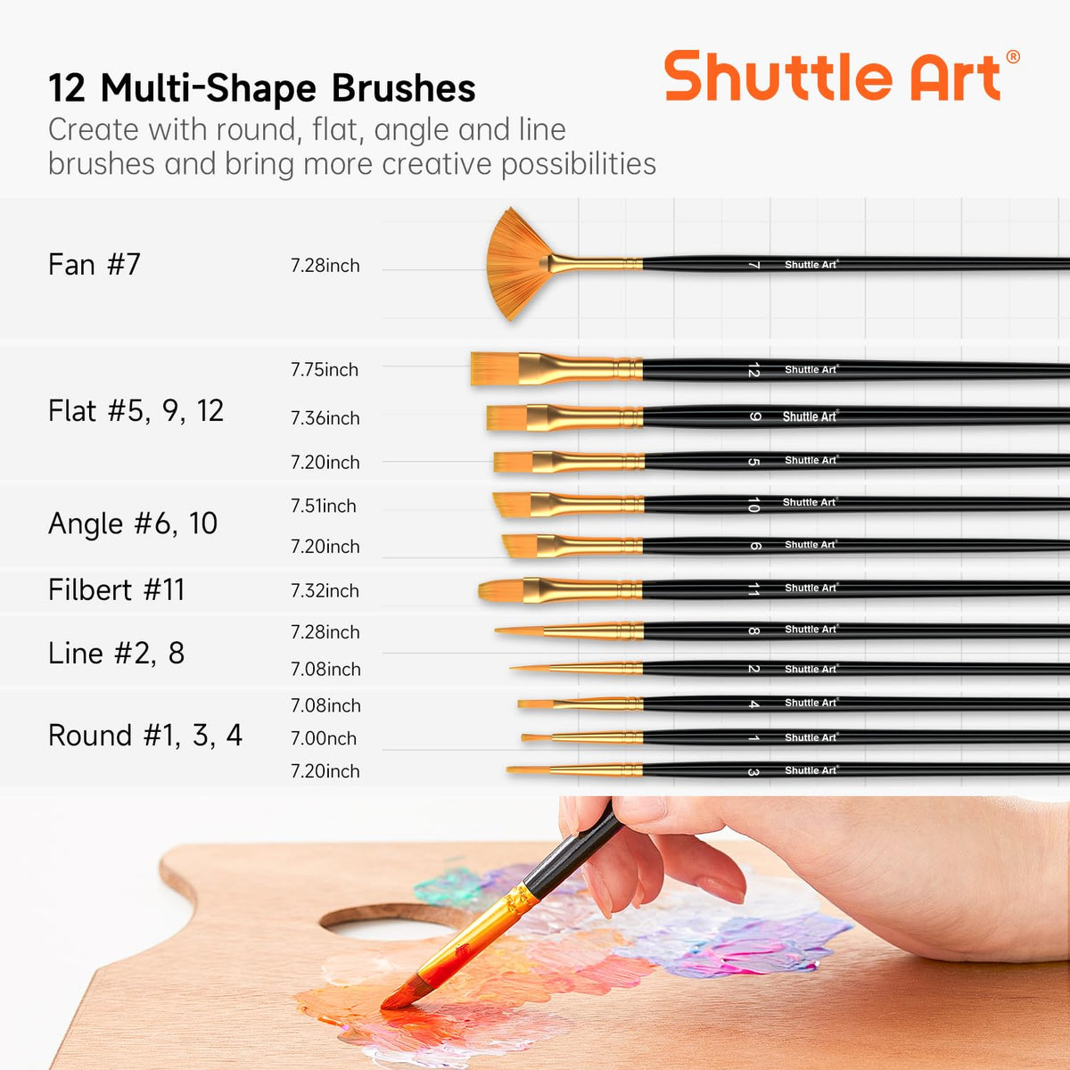 Shuttle Art Acrylic Paint Set – 2 oz Bottles