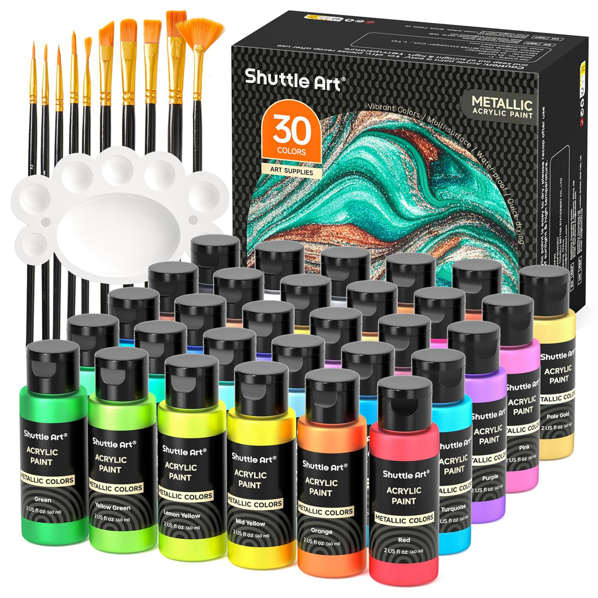 Shuttle Art Acrylic Paint Set – 2 oz Bottles
