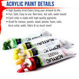 U.S. Art Supply 24 Color Acrylic Paint Set, 12ml